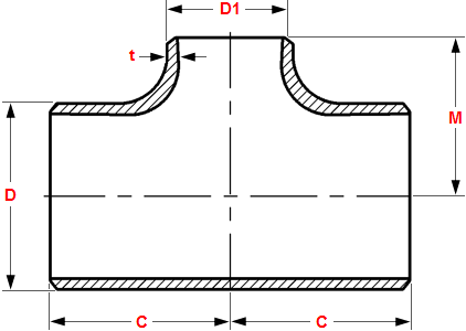 ASME B16.9 Butt Weld Reducing Tee